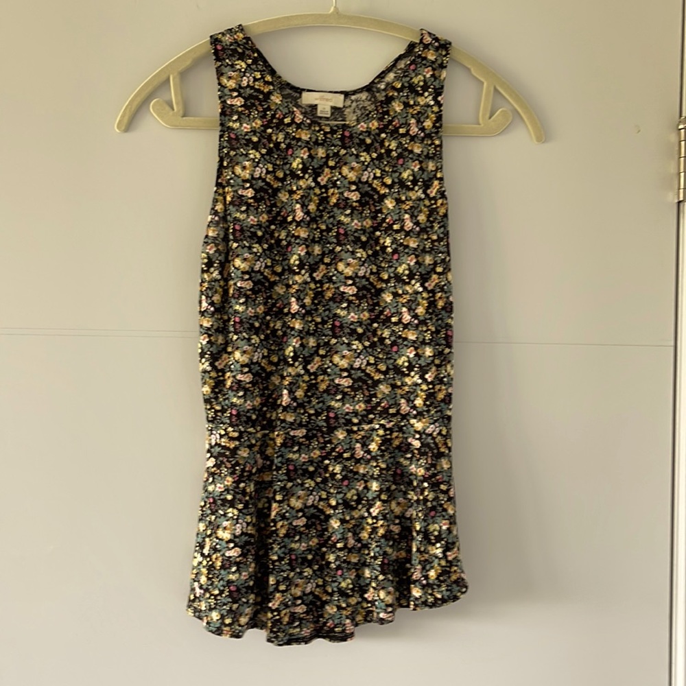 Wilfred xs floral peplum tank - like new!